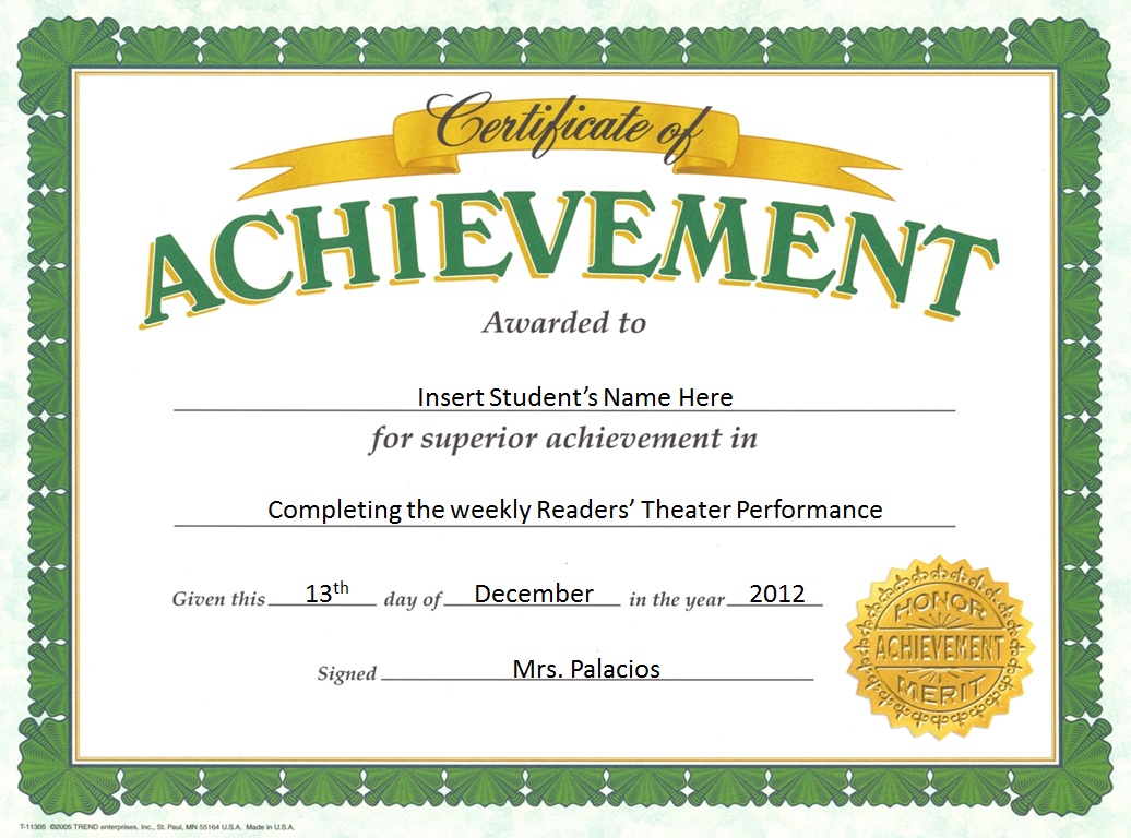 certificate-of-achievement-reader-s-theater-in-the-elementary-classroom